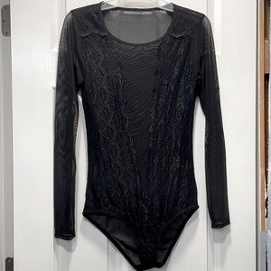 Lace & Mesh Sheer Bodysuit